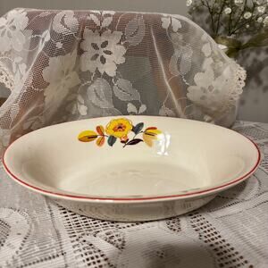 Vintage Crooksville 30's 539 MCM Stamped A160 Serving Bowl Platter